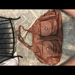 Brown leather purse